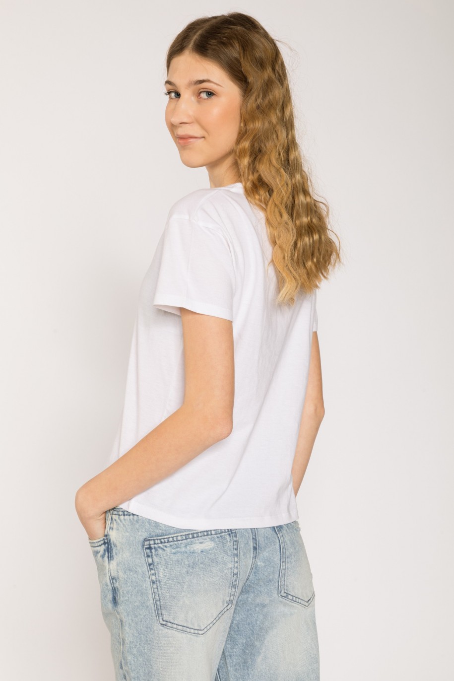 Biały T-shirt dla dziewczyny VILLAINS - 26995