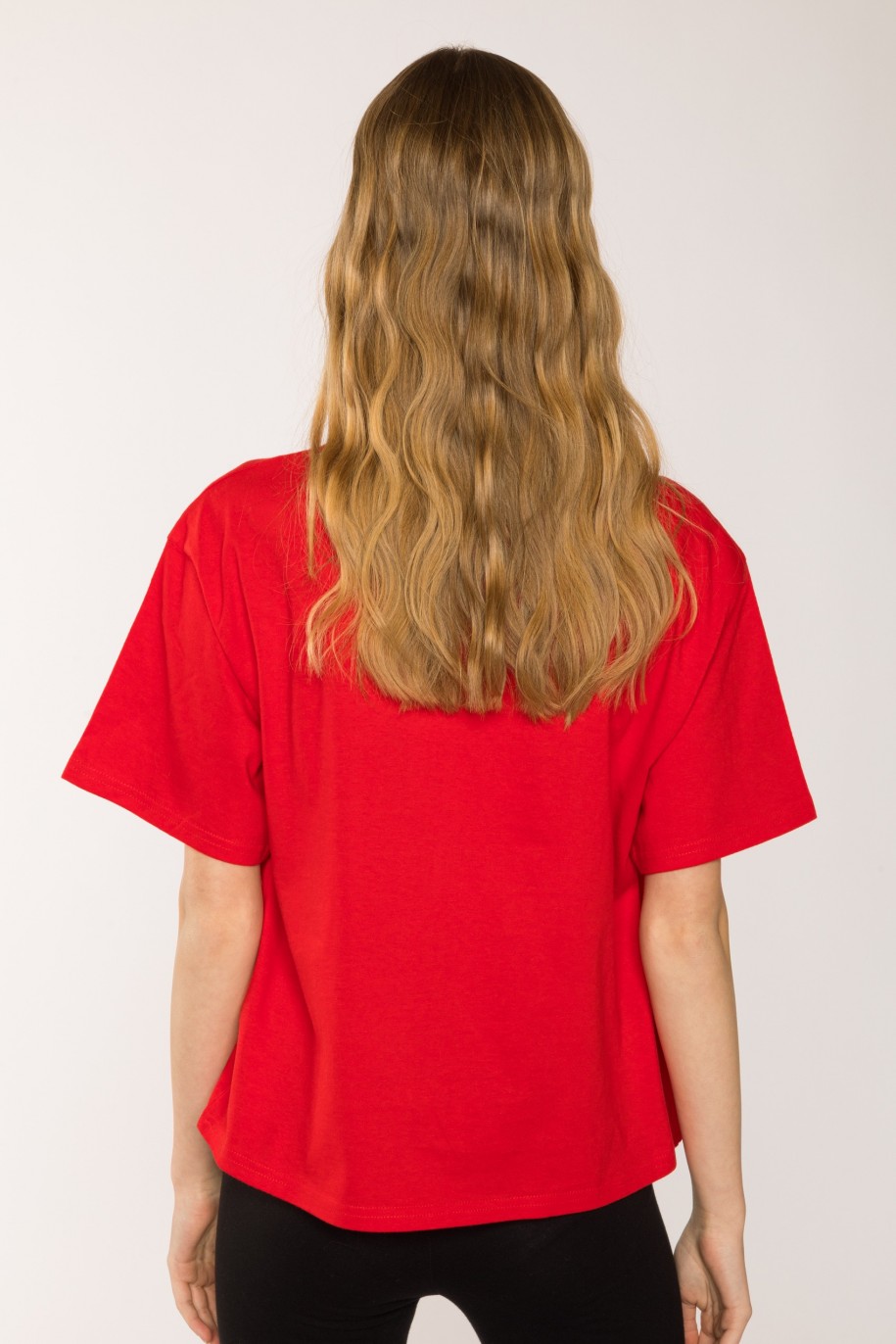 Czerwony T-shirt dla dziewczyny TOM & JERRY - 27291