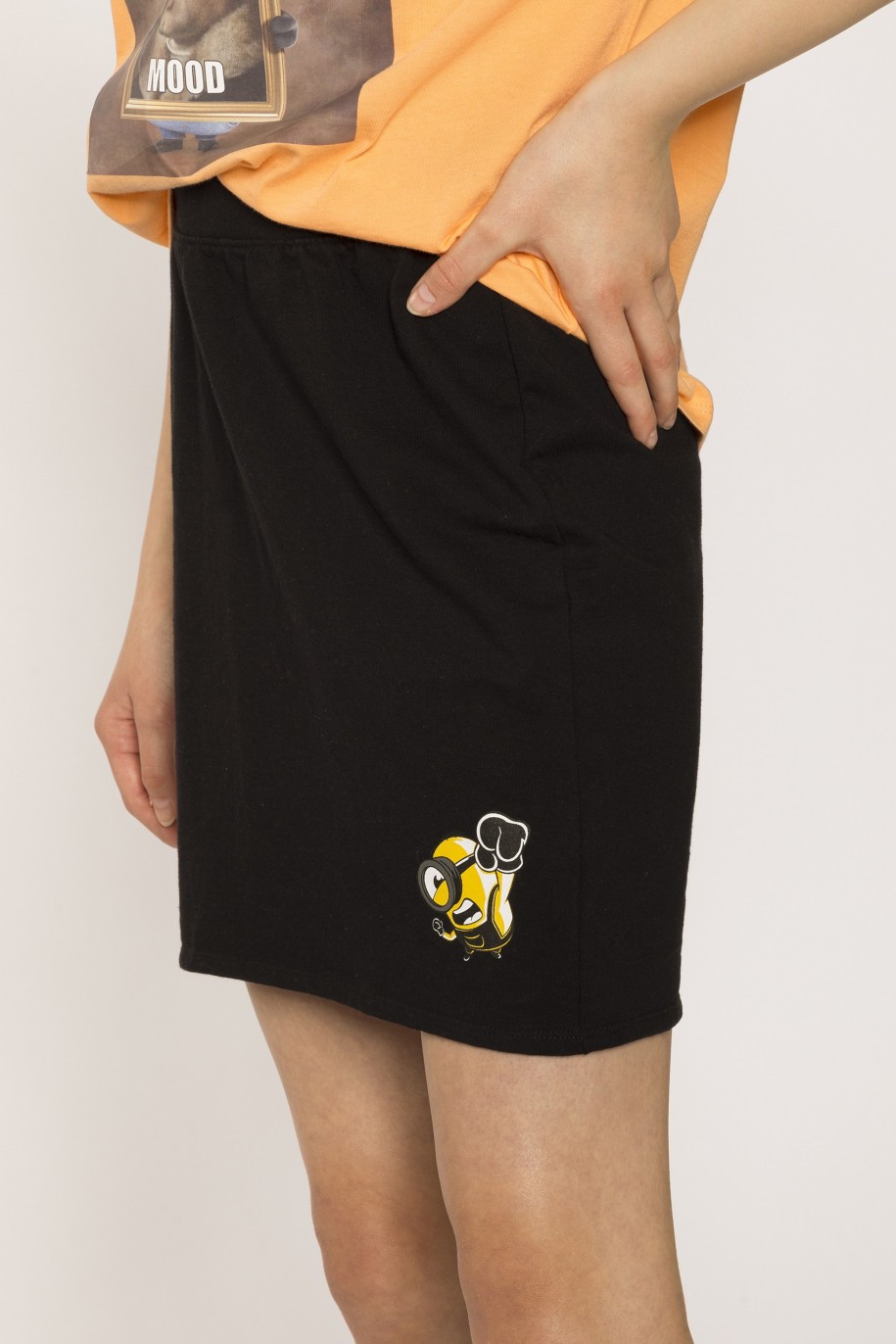 Czarna krótka spódnica Minionki - 28186