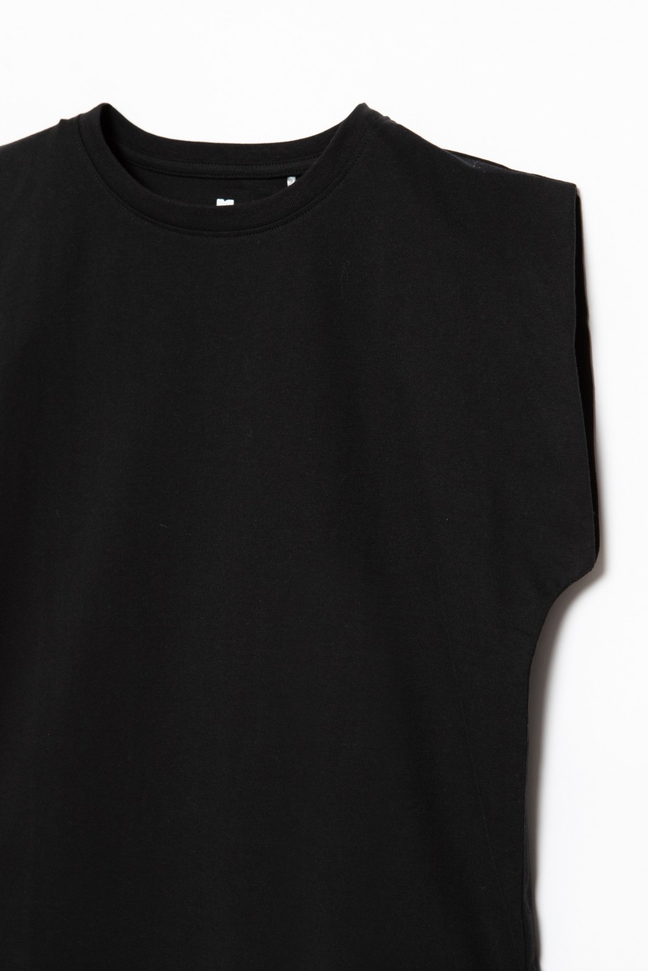 Czarny t-shirt dla dziewczyny - 28559