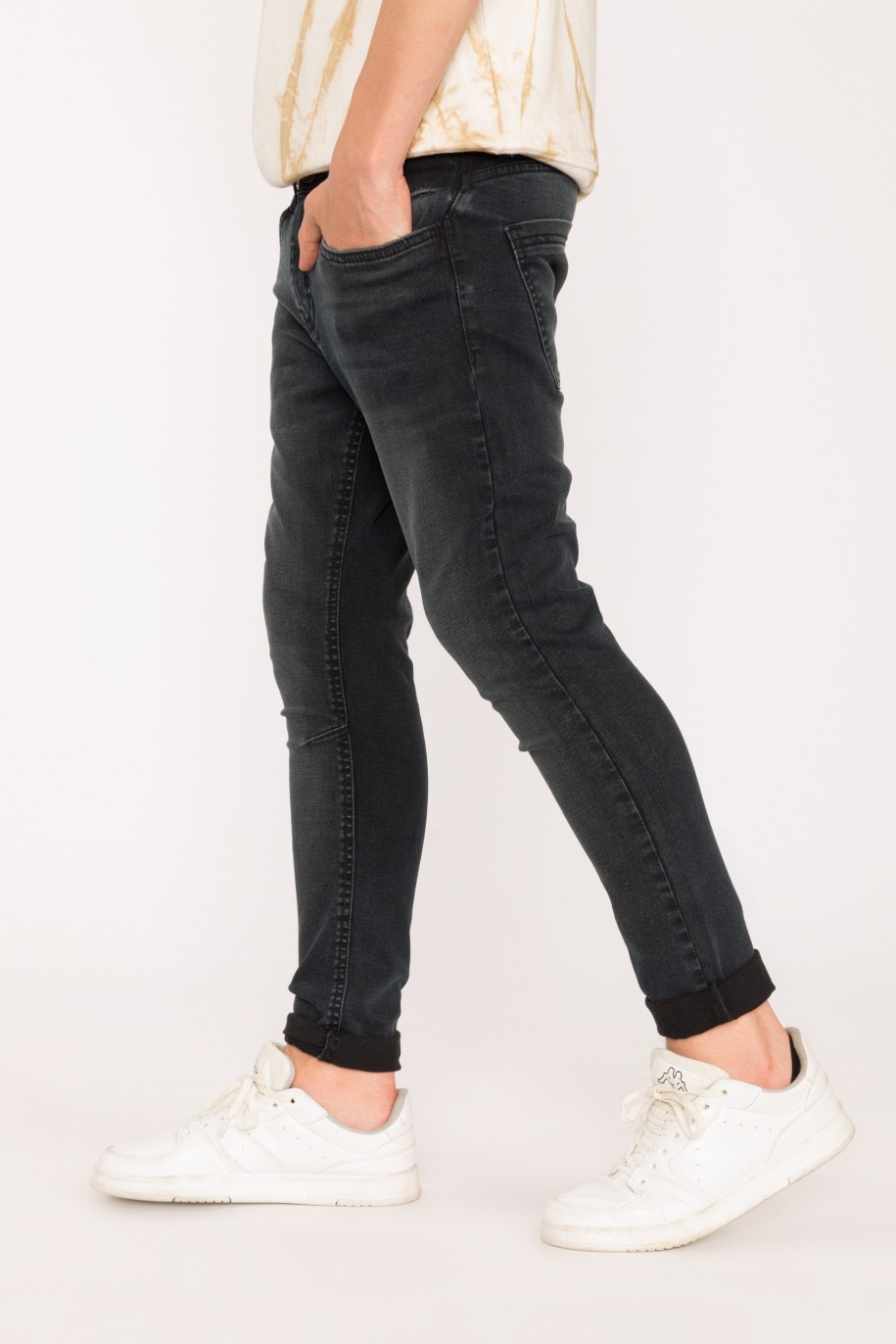 Jeansowe, granatowe spodnie dla chłopaka LOOSE - 29526