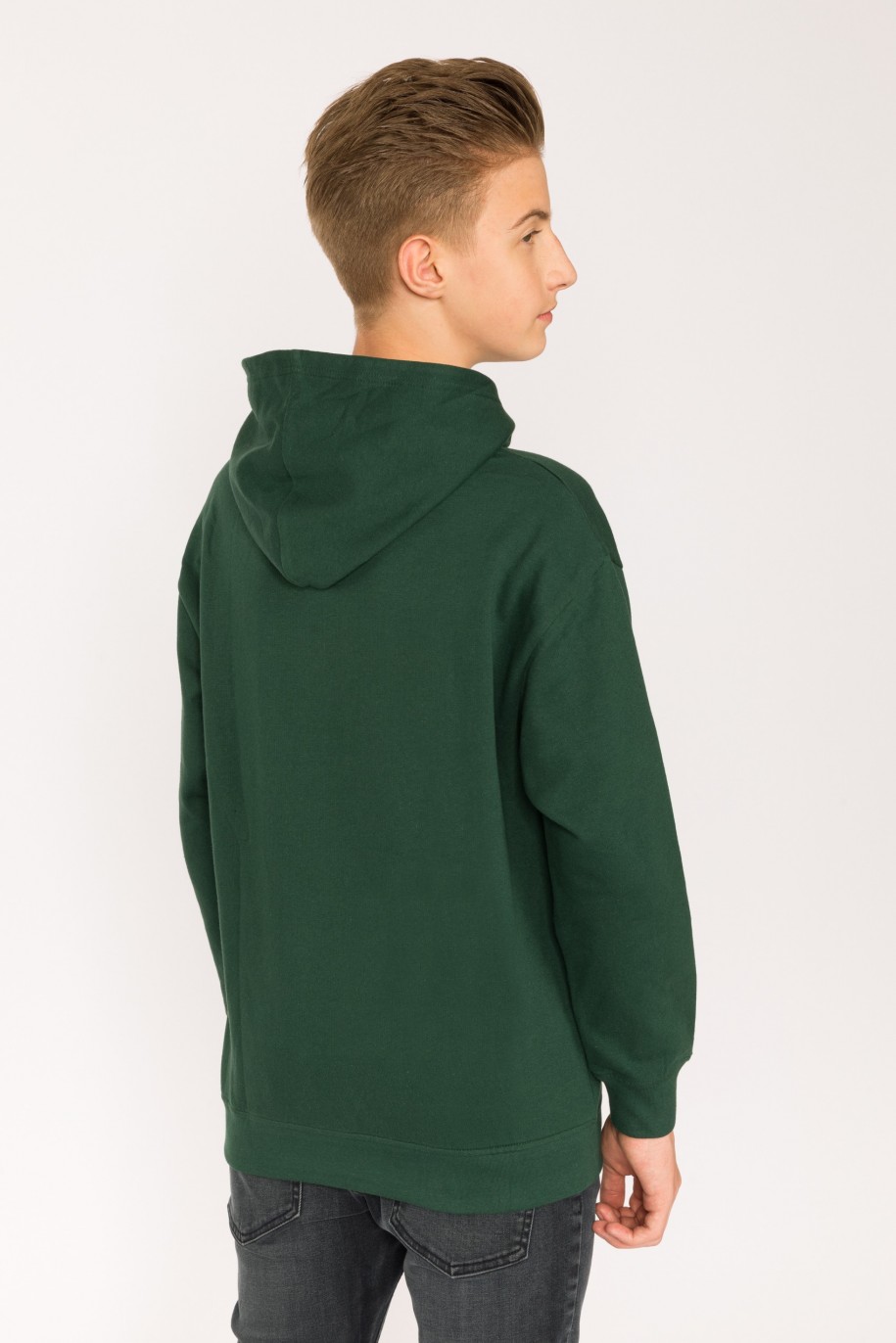 Zielona bluza dla chłopaka z kapturem NONSENS - 29584