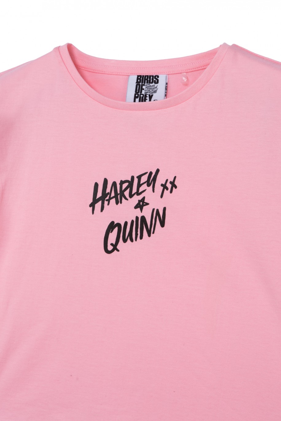 Różowy t-shirt dla dziewczyny HARLEY QUINN - 29912