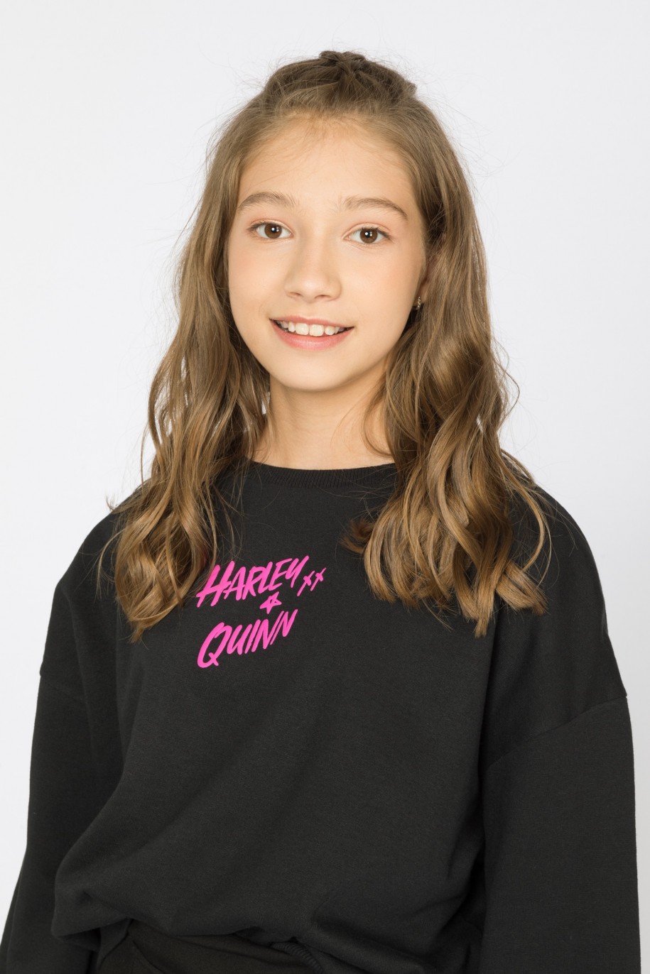 Czarna bluza dla dziewczyny HARLEY QUINN - 30215