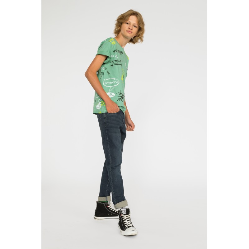 Granatowe spodnie jeansowe dla chłopaka - 30296
