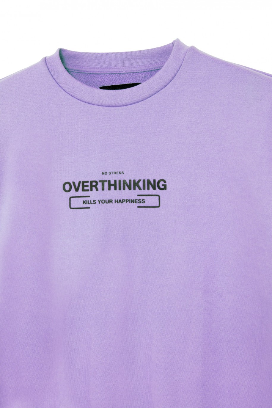 Fioletowa bluza dla chłopaka OVERTHINKING - 30686