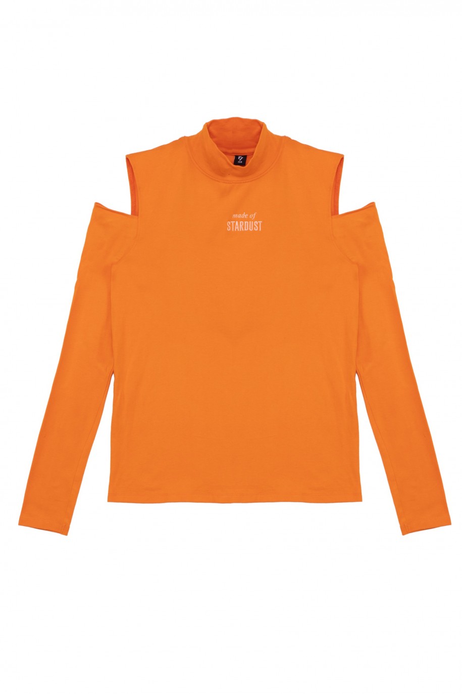 Pomarańczowa bluzka dla dziewczyny z odkrytymi ramionami - 31381