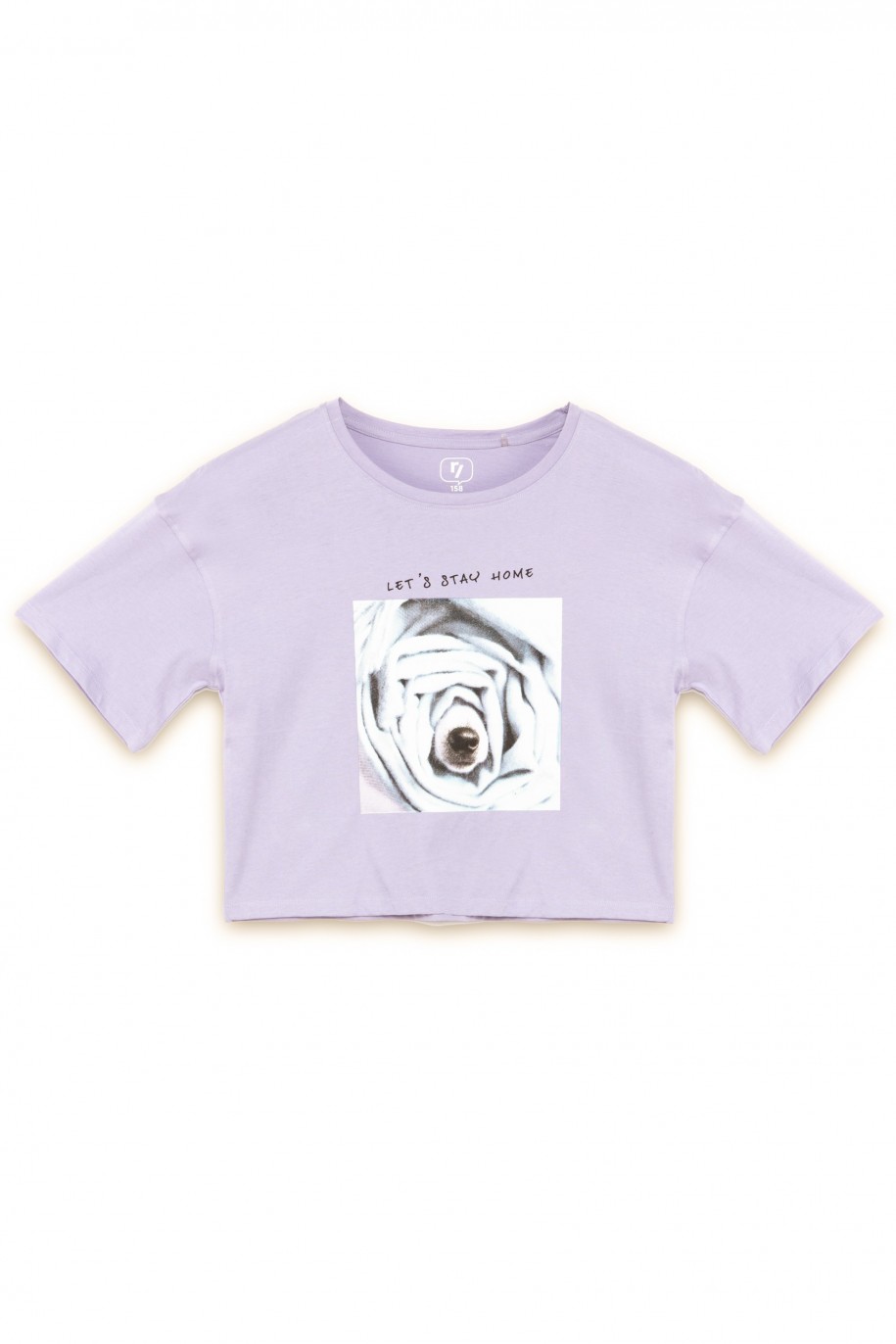 Fioletowy t-shirt dla dziewczyny ROSE - 31554