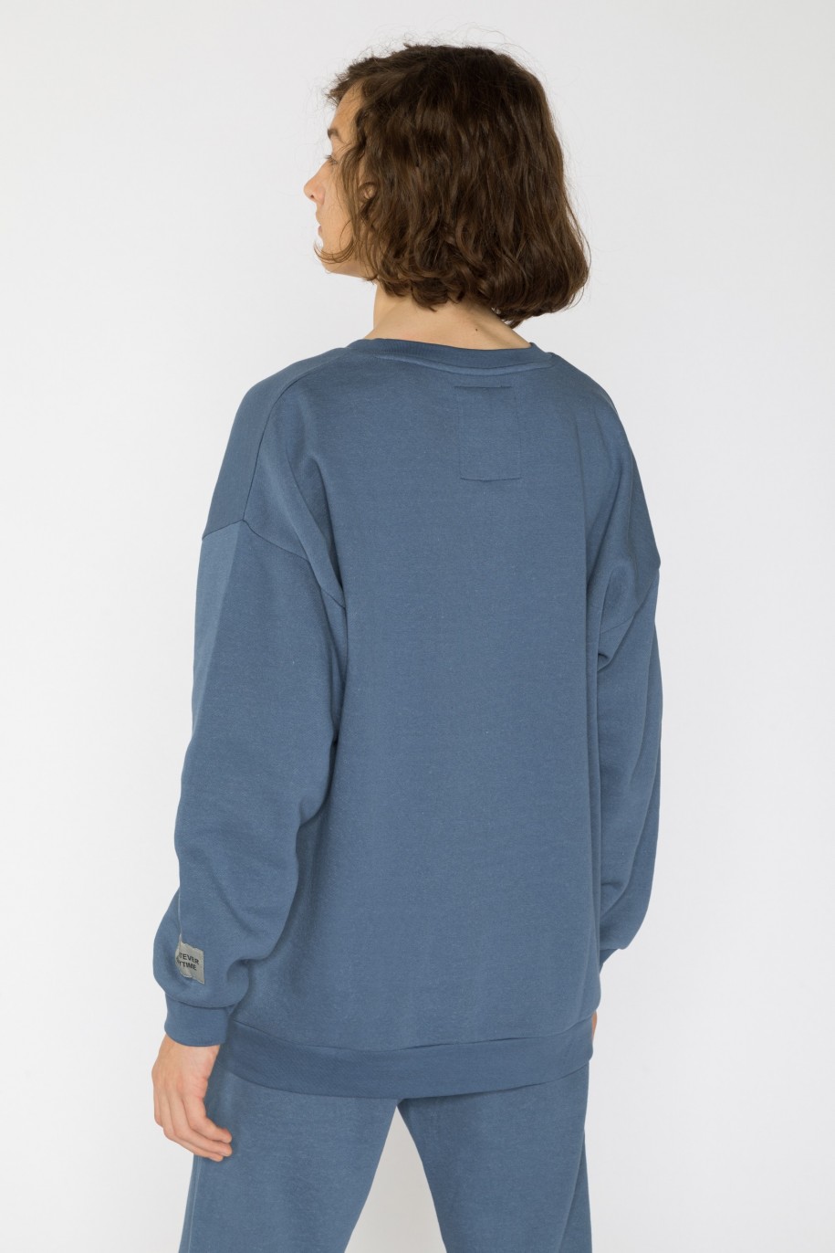 Niebieska gładka bluza dla chłopaka - 31620
