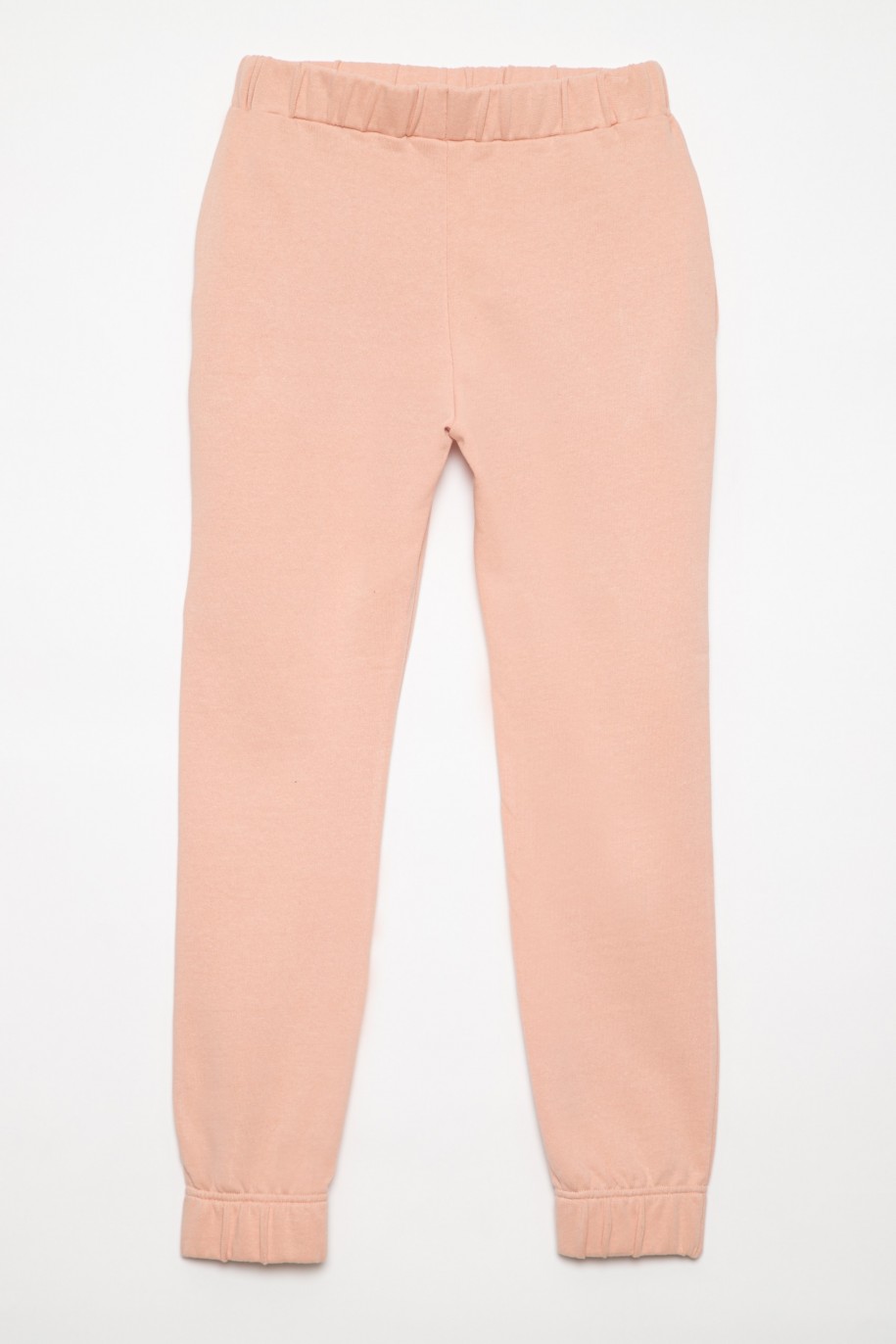 Różowe spodnie dresowe dla dziewczyny - 31947