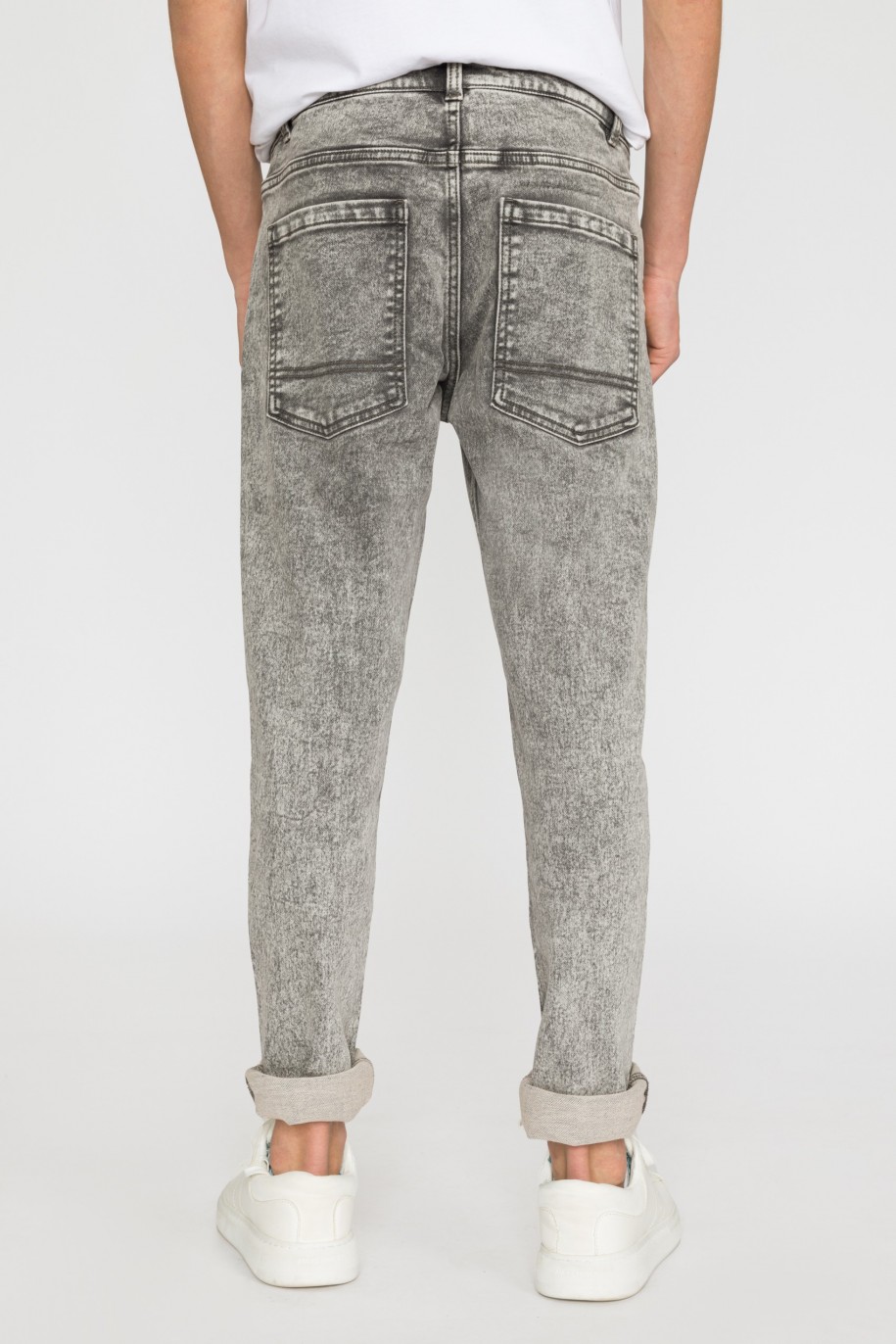 Szare jeansowe spodnie dla chłopaka - 32095