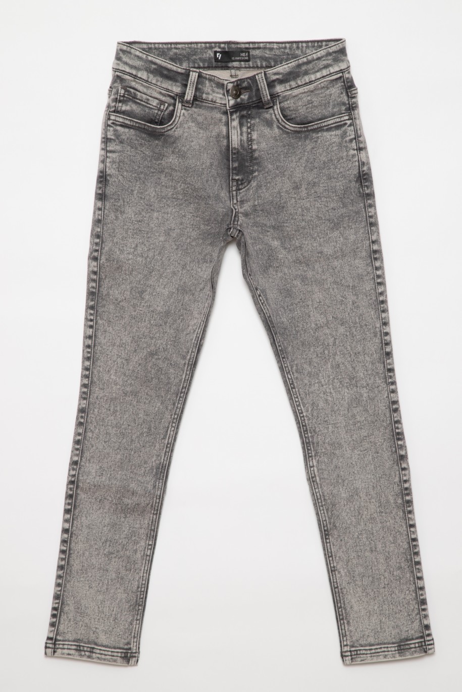 Szare jeansowe spodnie dla chłopaka - 32118