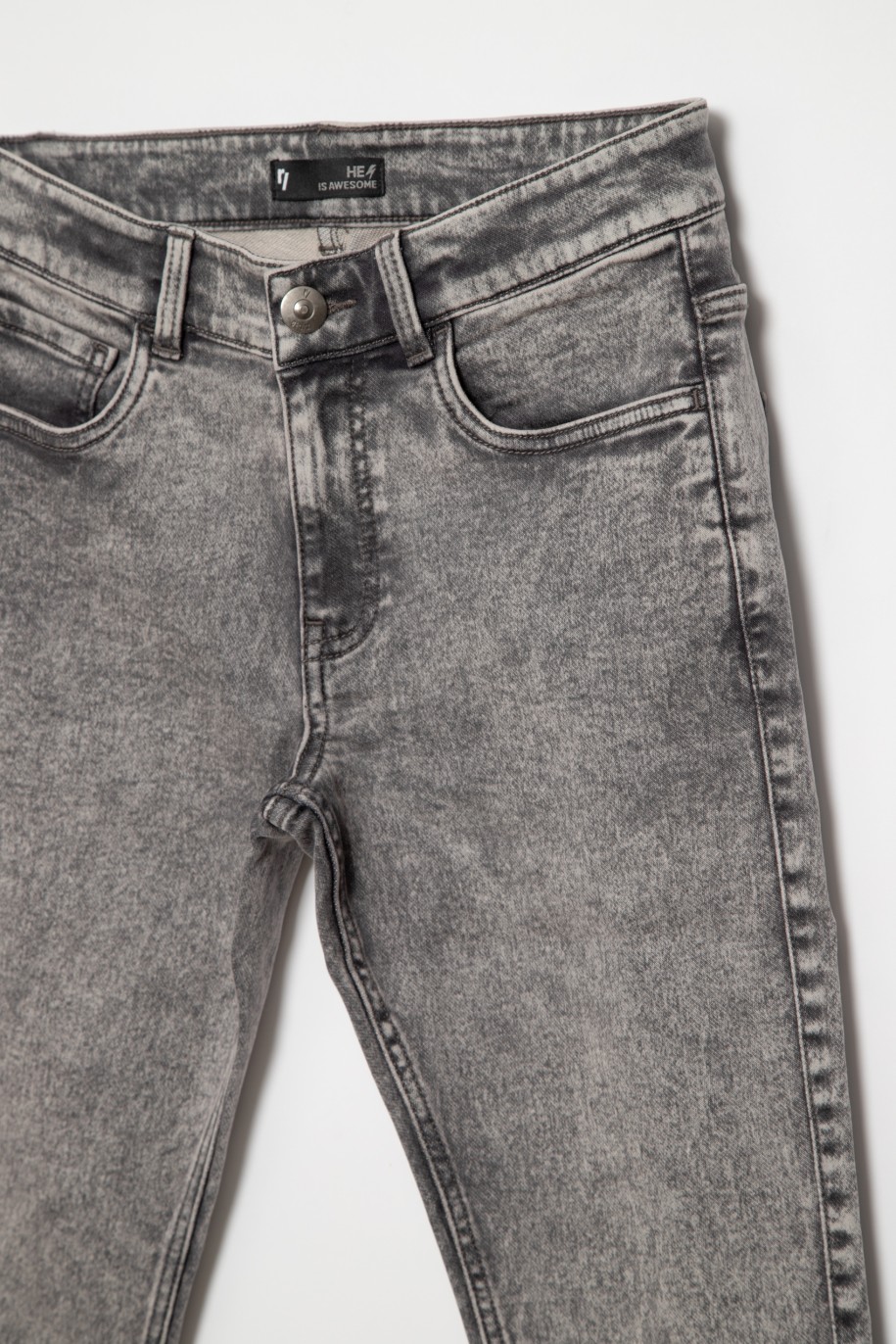 Szare jeansowe spodnie dla chłopaka - 32119