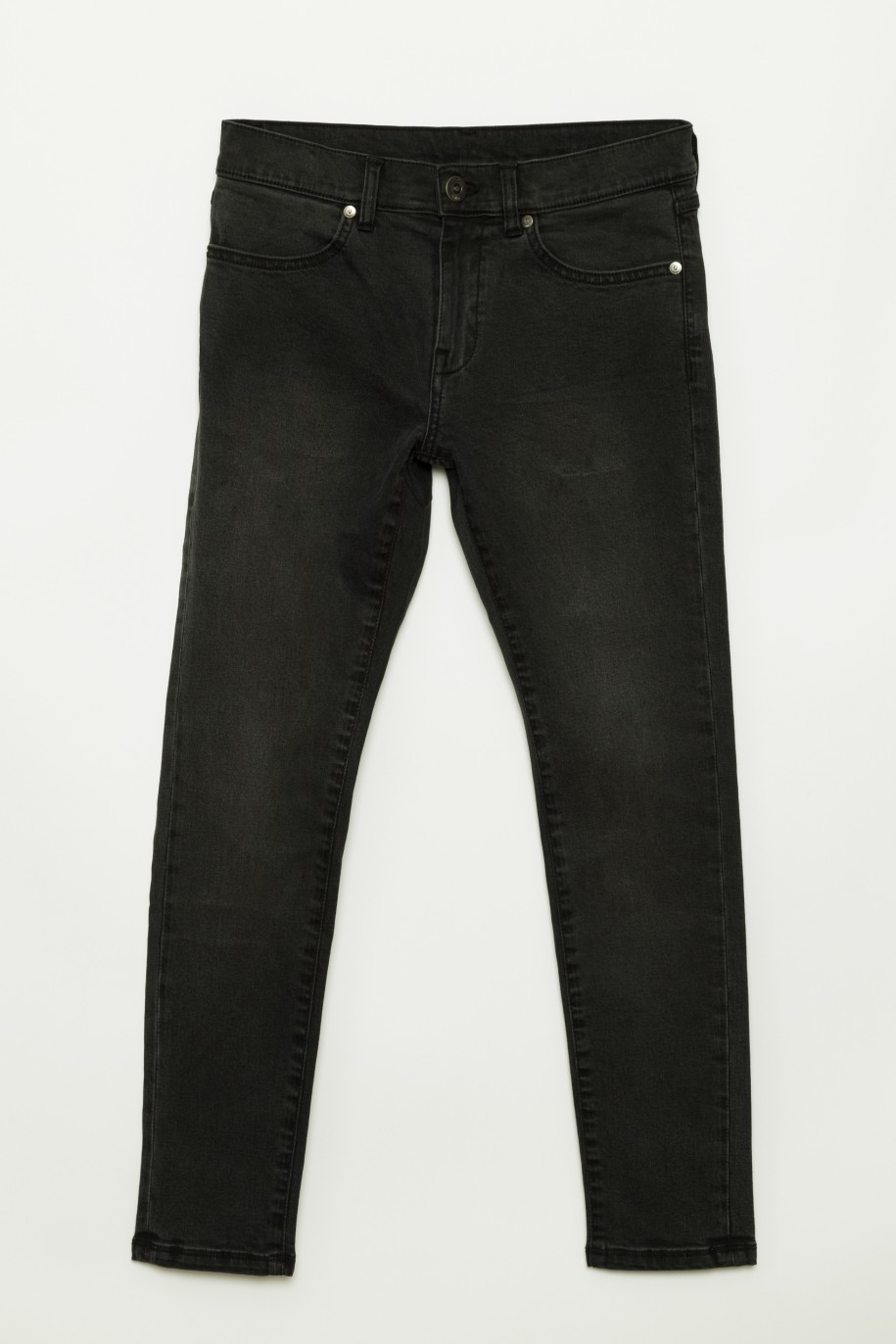 Czarne proste jeansowe spodnie dla chłopaka - 32650