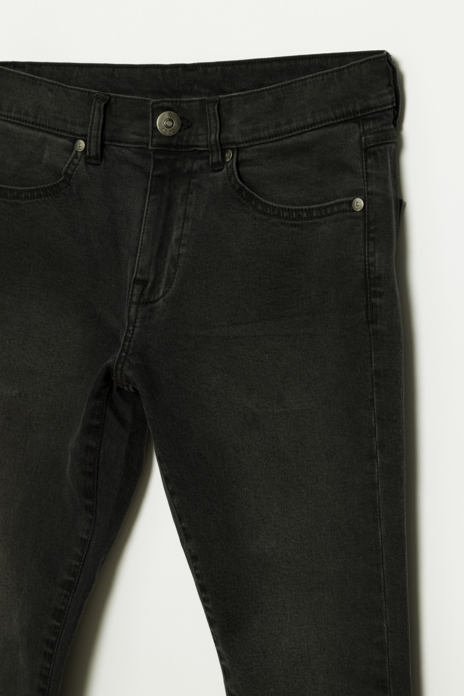 Czarne proste jeansowe spodnie dla chłopaka - 32651