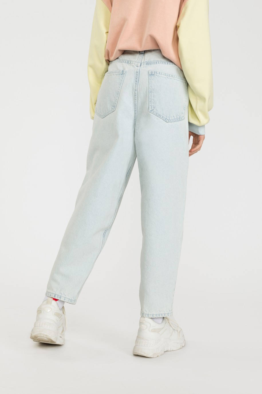 Jeansowe spodnie dla dziewczyny typu slouchy - 32654