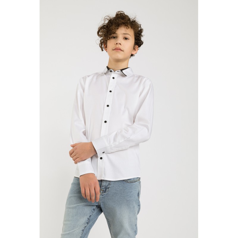 Biała elegancka koszula dla chłopaka - 32678