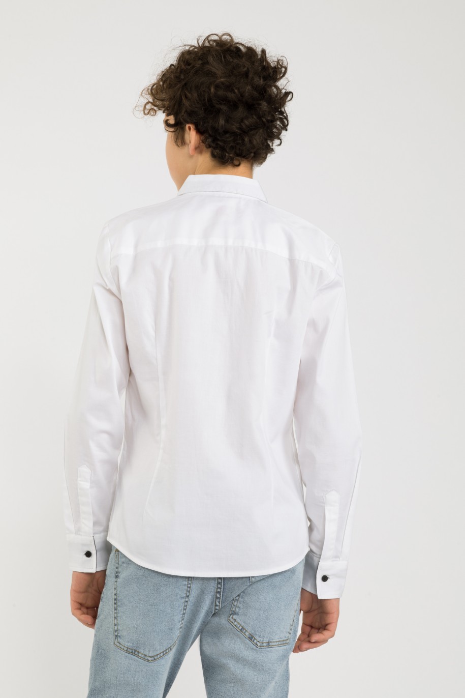 Biała elegancka koszula dla chłopaka - 32679
