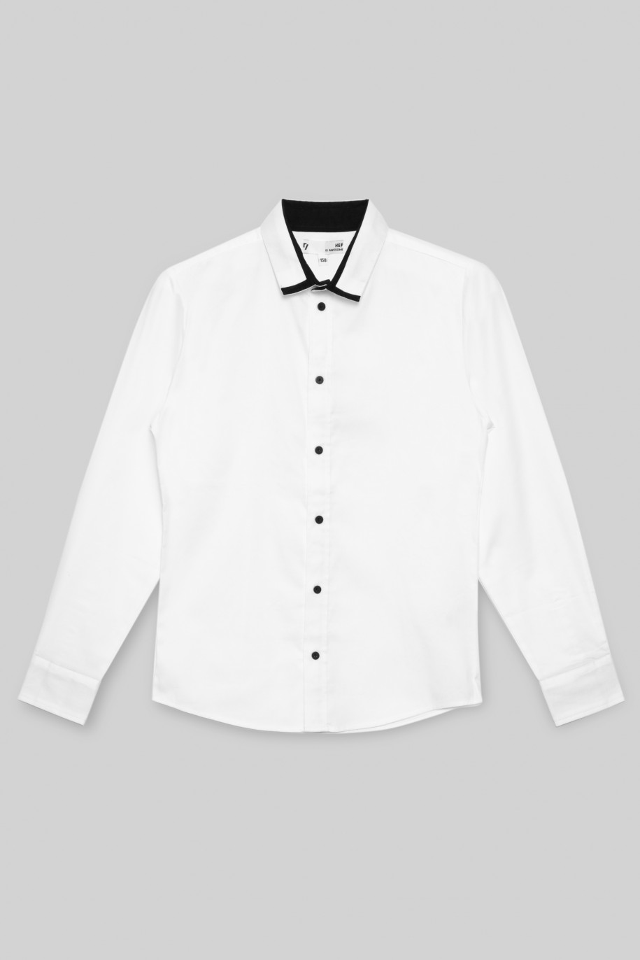Biała elegancka koszula dla chłopaka - 32681