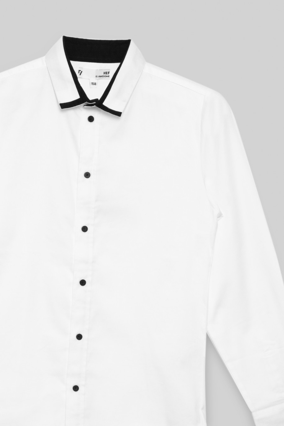 Biała elegancka koszula dla chłopaka - 32682