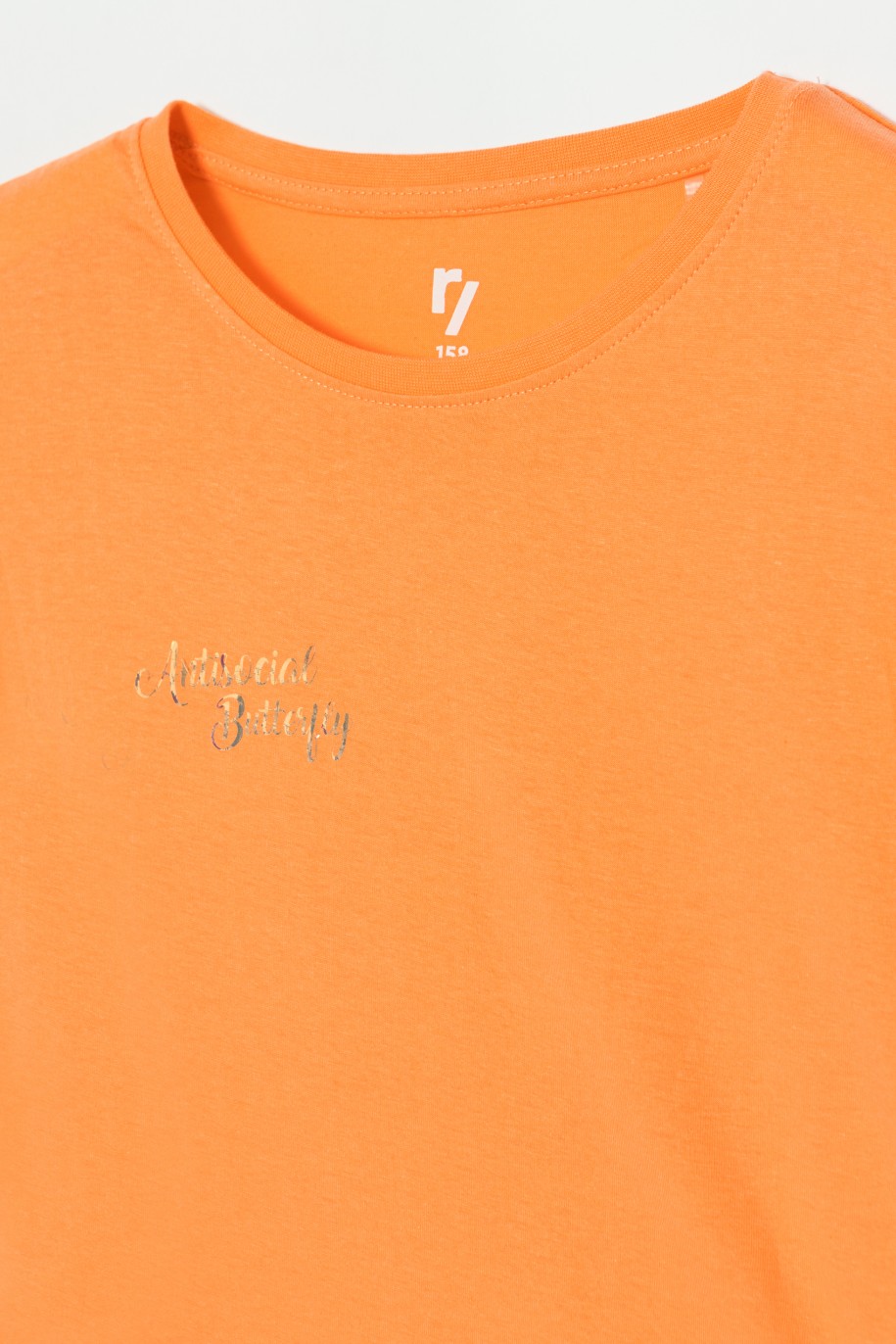 Pomarańczowy t-shirt dla dziewczyny Antisocial Butterfly - 32703