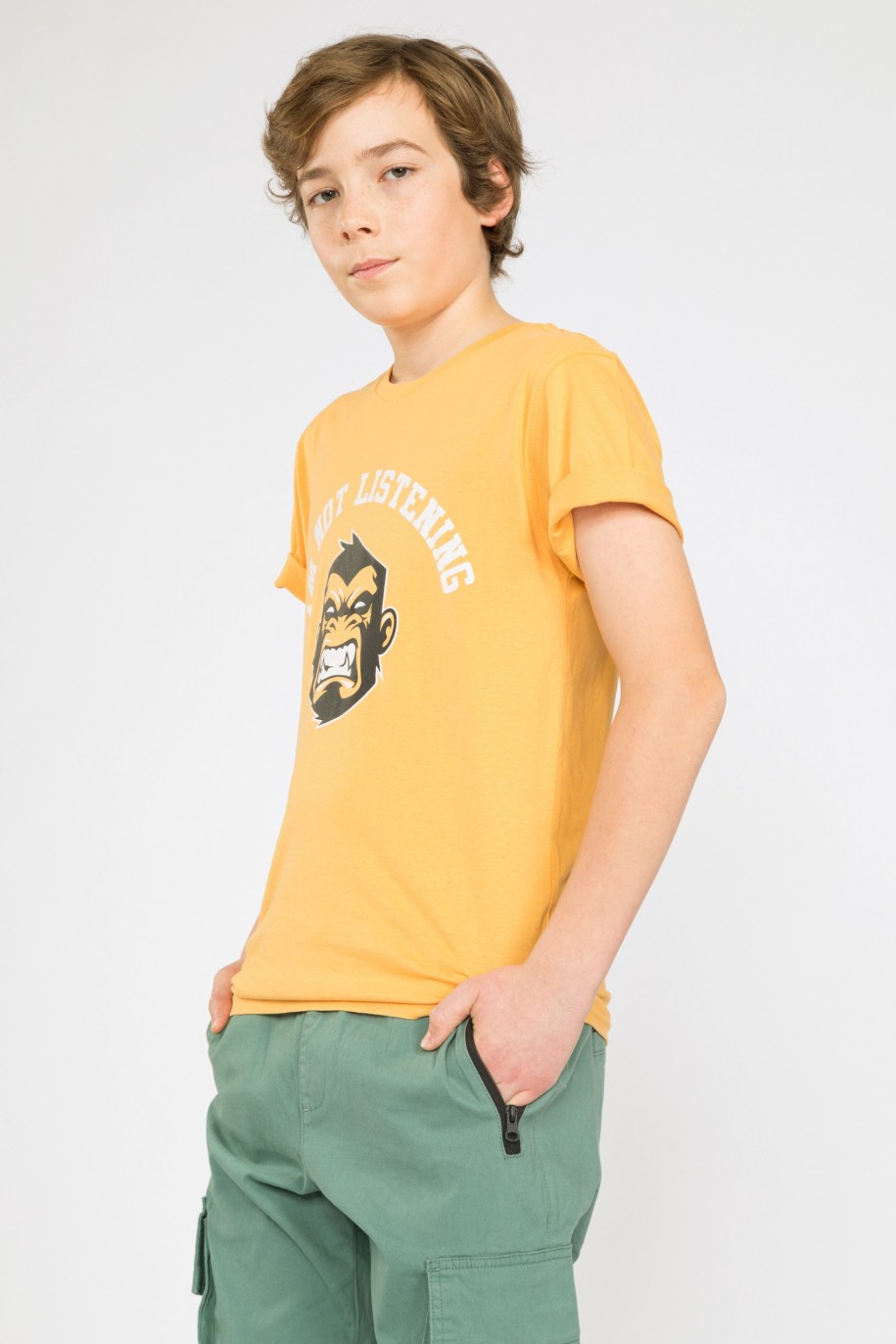 Żółty t-shirt dla chłopaka I'm NOT LISTENING - 32784