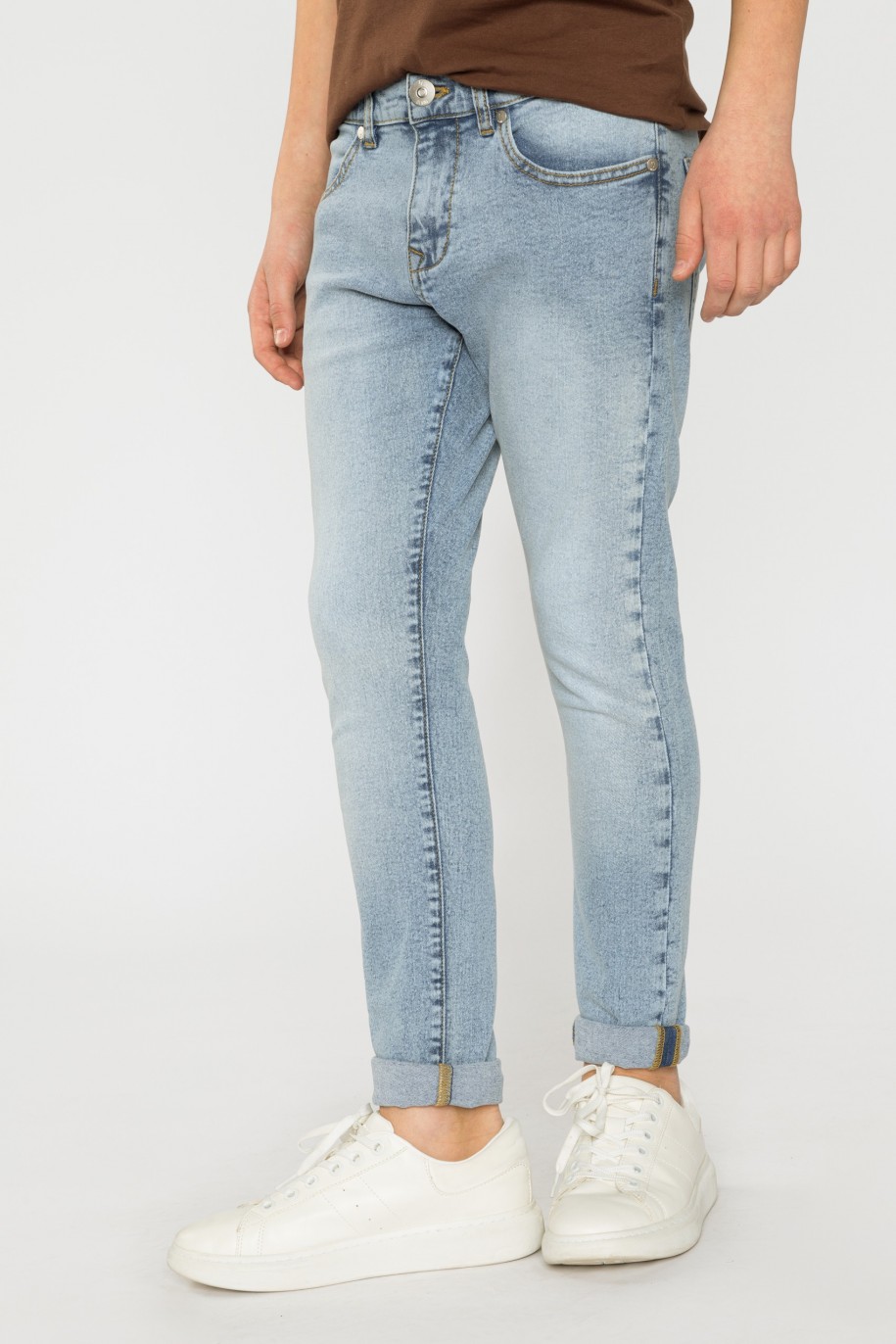 Niebieskie Jeansowe spodnie dla chłopaka REGULAR - 32845