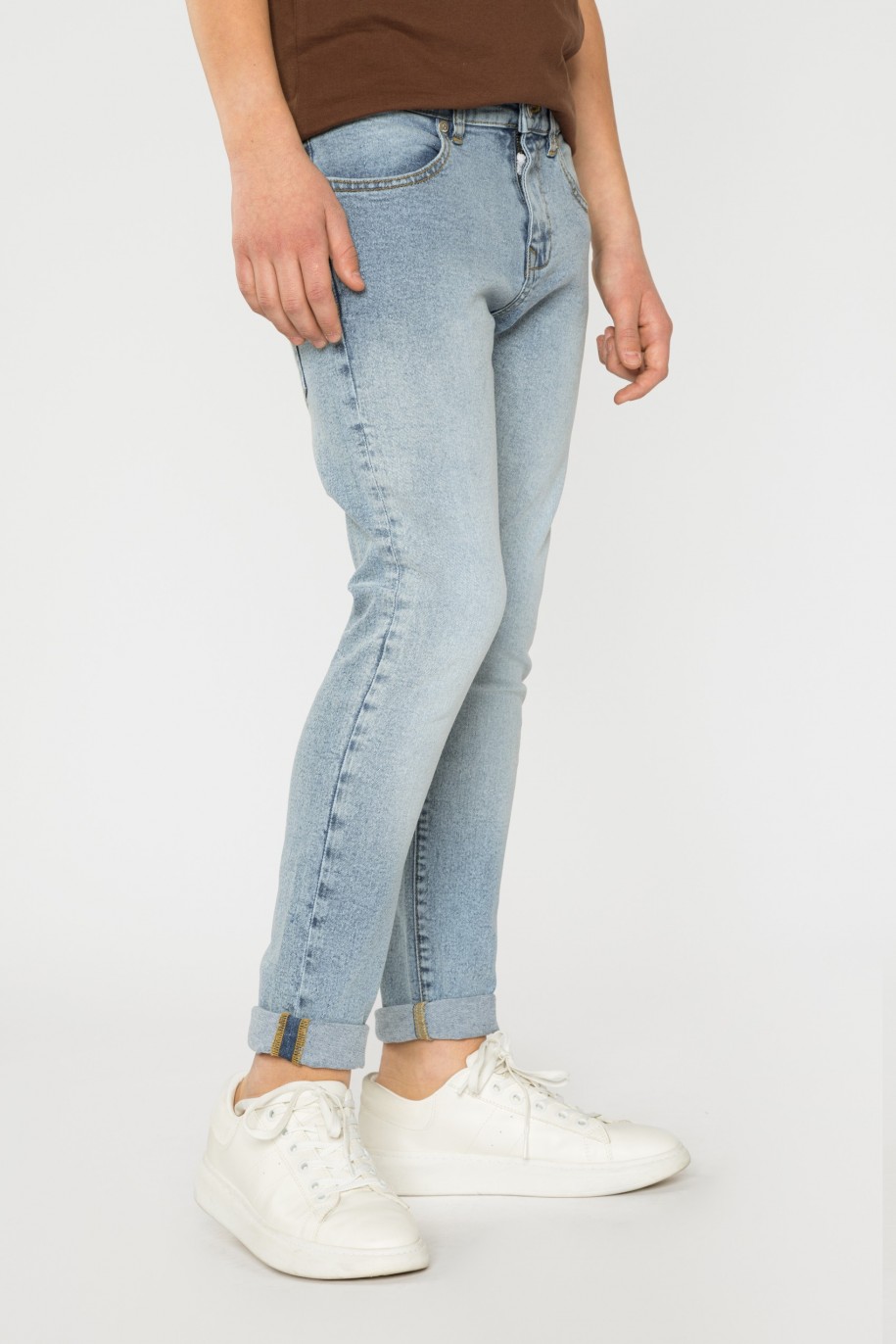 Niebieskie Jeansowe spodnie dla chłopaka REGULAR - 32846