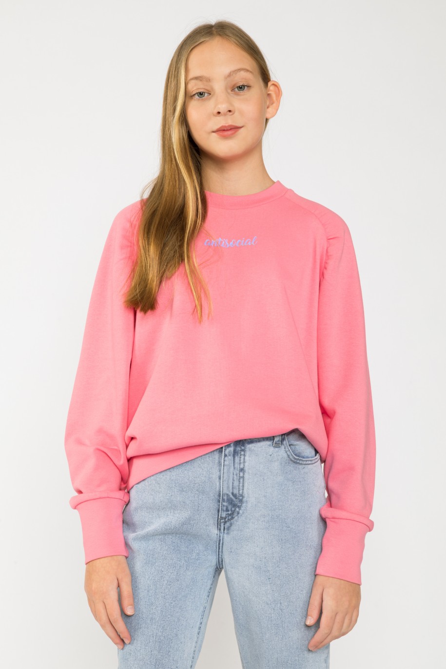 Różowa bluza dla dziewczyny - 33073