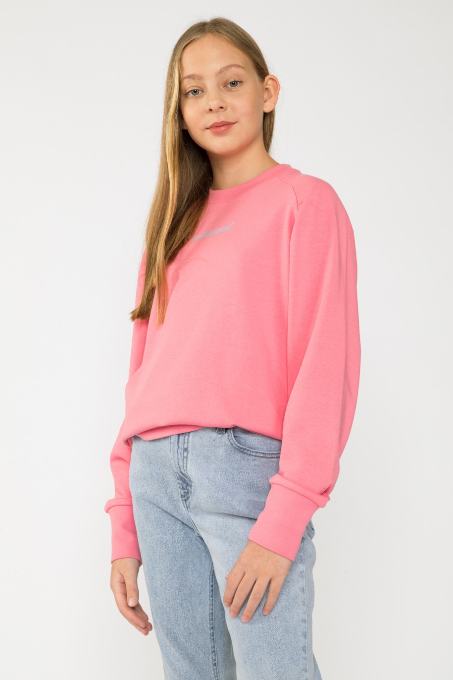 Różowa bluza dla dziewczyny - 33075