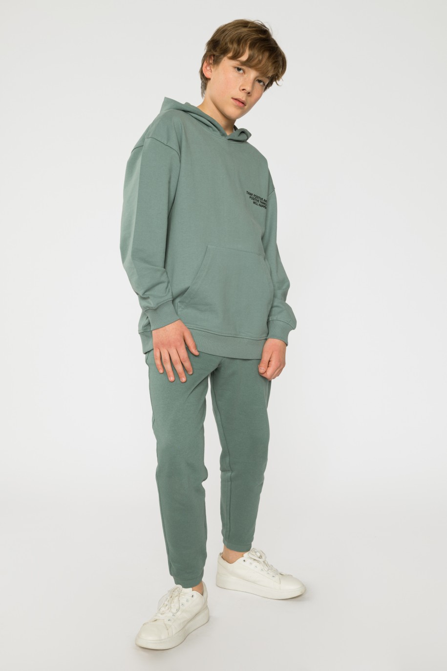 Zielone spodnie dresowe dla chłopaka SKATE OF MIND - 33139