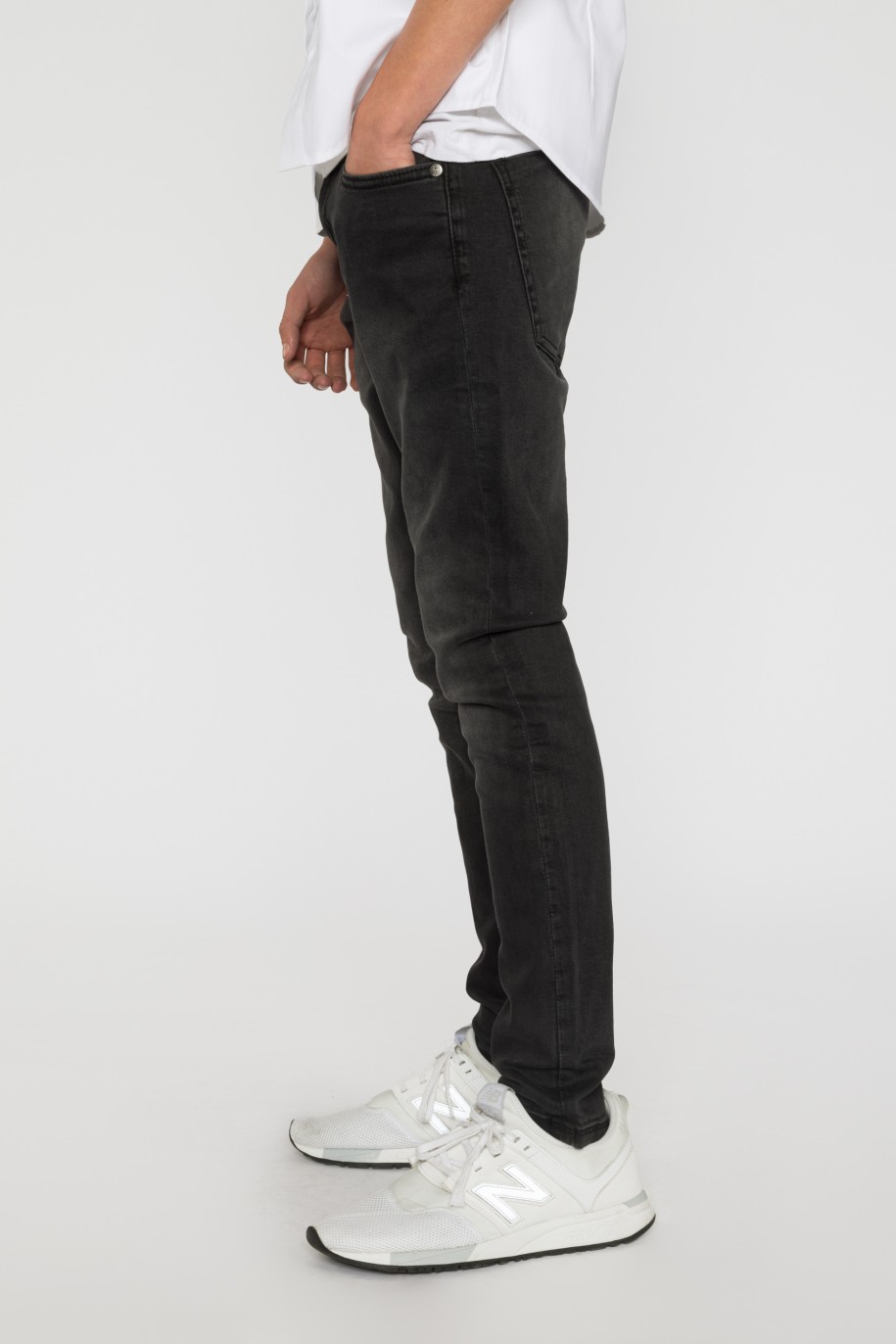 Czarne Jeansowe spodnie dla chłopaka REGURAL - 33440