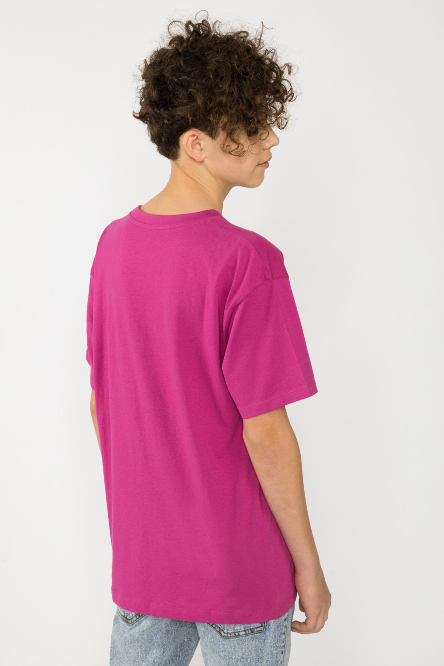 Fioletowy t-shirt z nadrukiem SKULL dla chłopaka - 33525