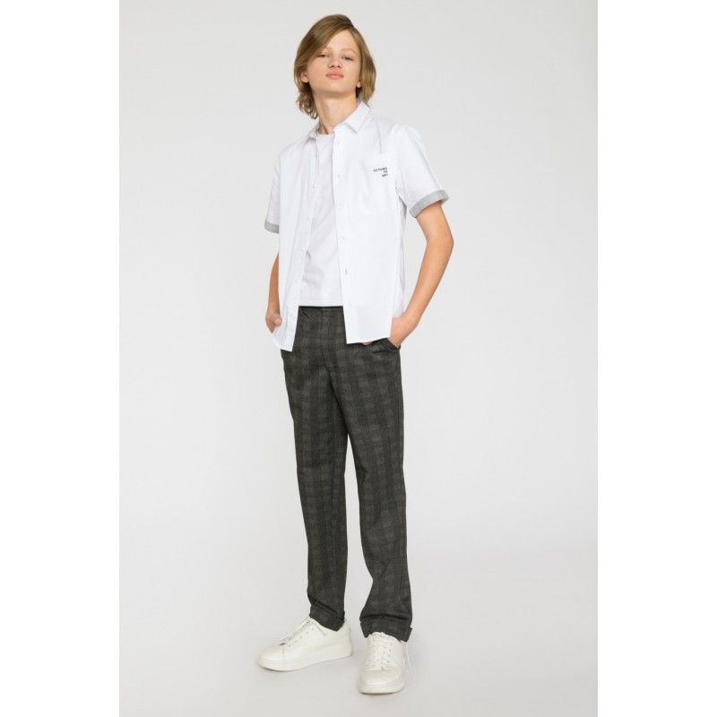 Eleganckie spodnie z dzianiny żakardowej dla chłopaka - 33595