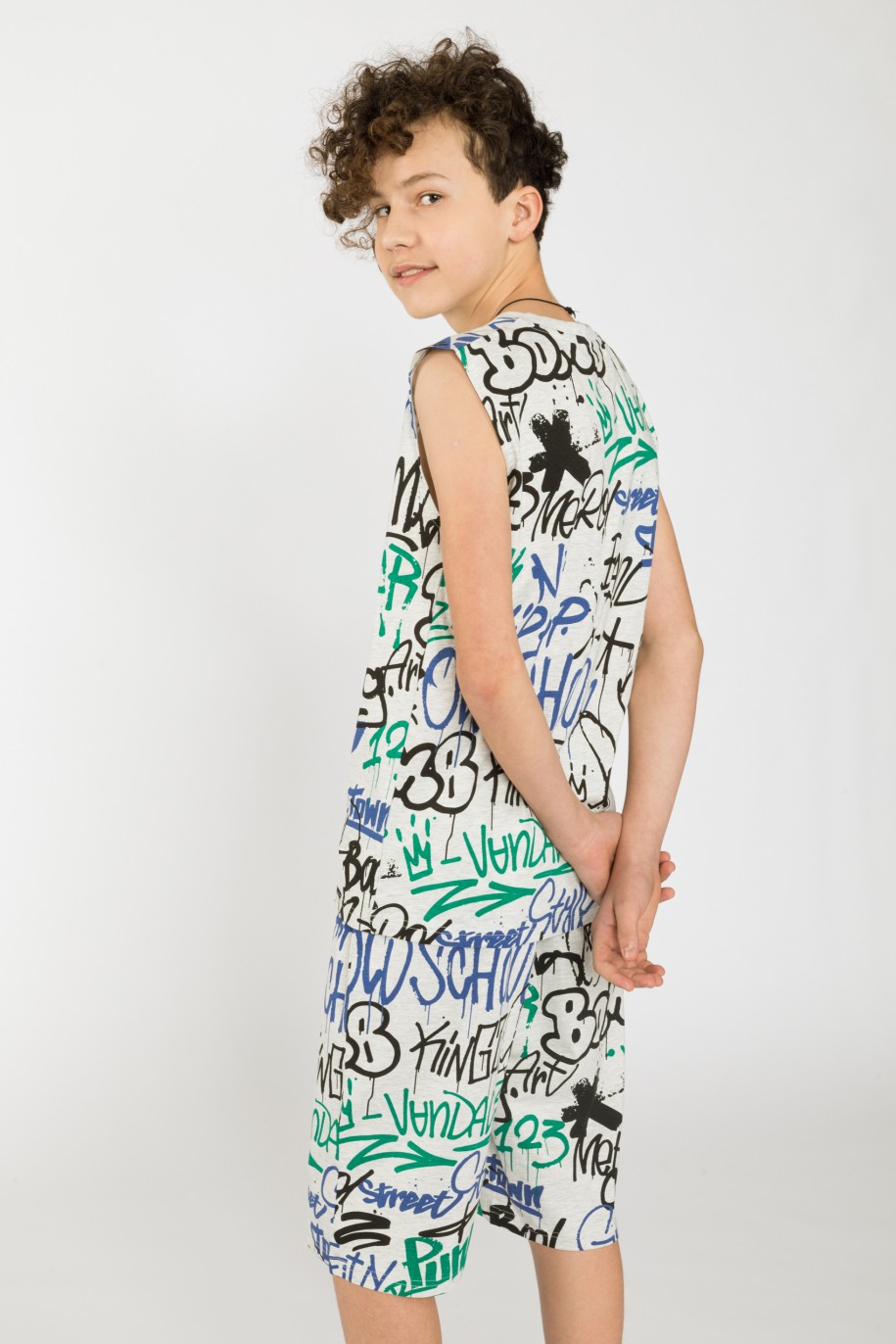 Dwuczęściowa piżama dla chłopaka GRAFFITI - 33689