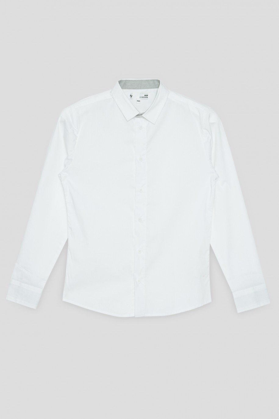 Klasyczna biała koszula dla chłopaka - 33861