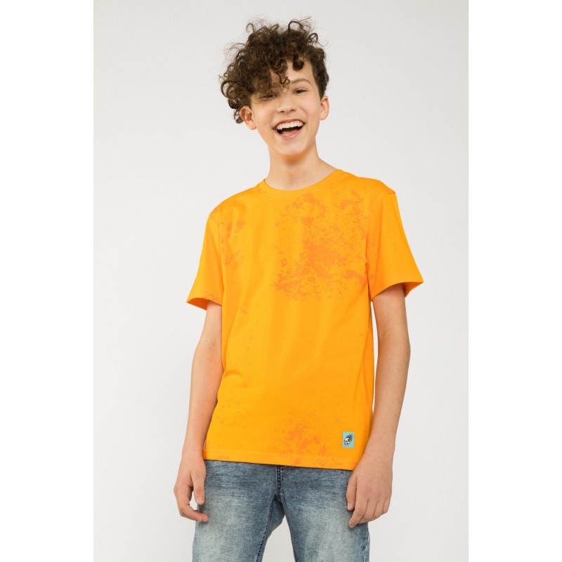 Pomarańczowy t-shirt TIE DYE dla chłopaka - 33966