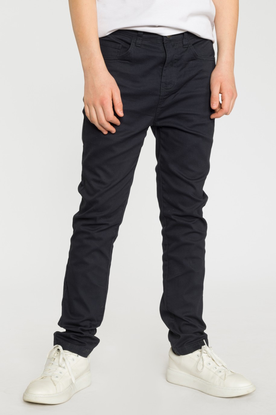 Granatowe spodnie SLIM - 34116