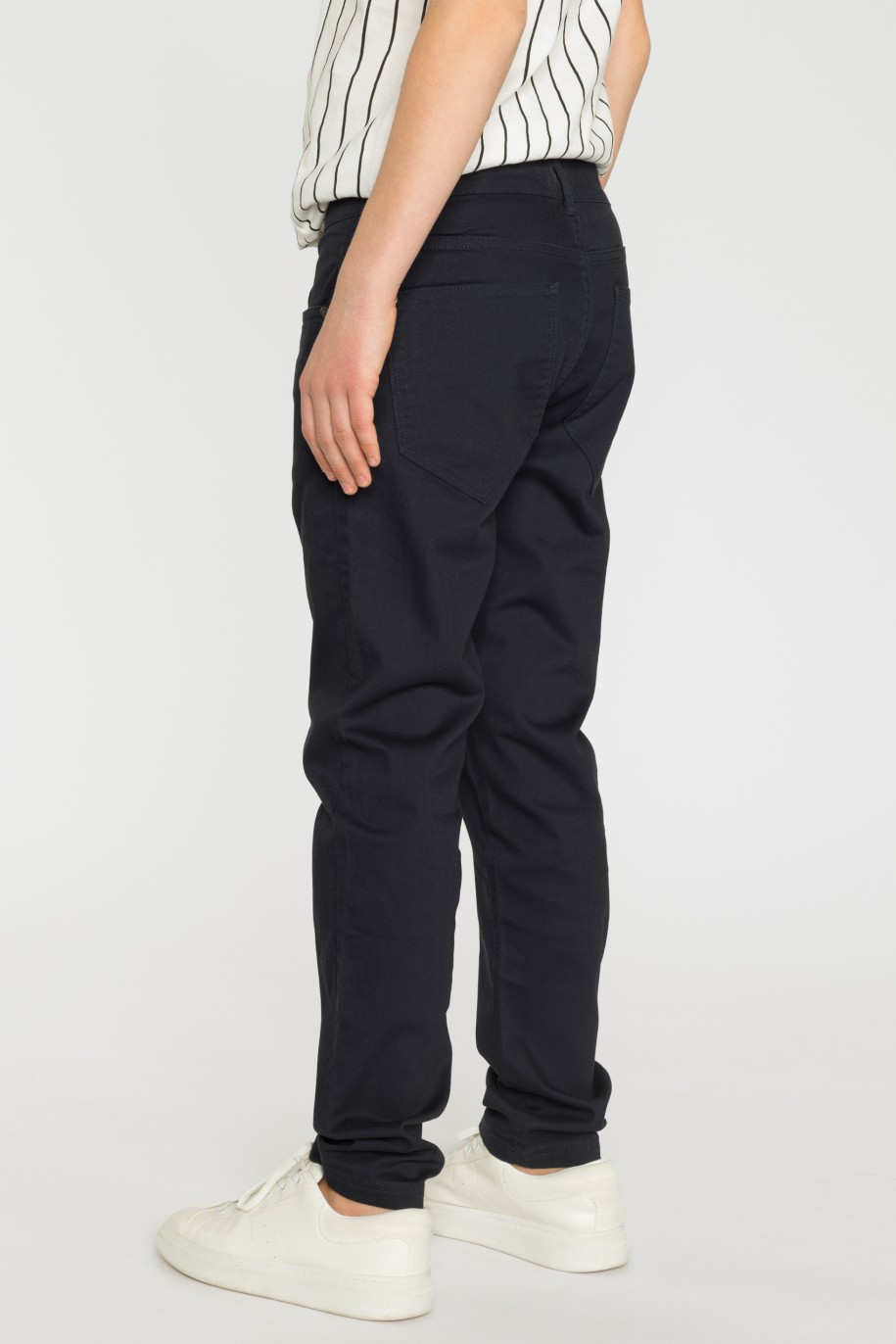Granatowe spodnie LOOSE - 34129