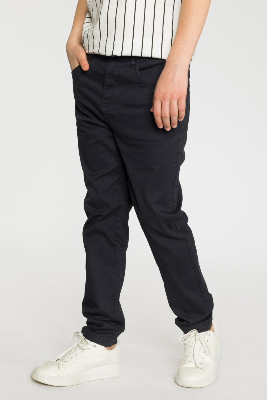 Granatowe spodnie LOOSE - 34130