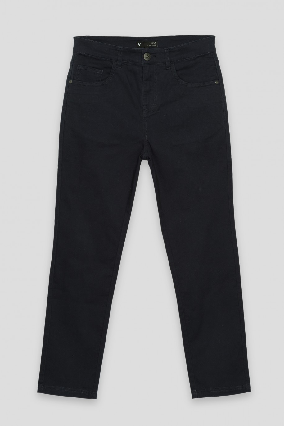 Granatowe spodnie LOOSE - 34131