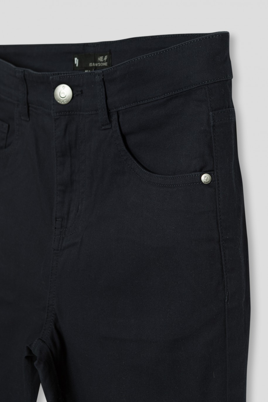Granatowe spodnie LOOSE - 34132