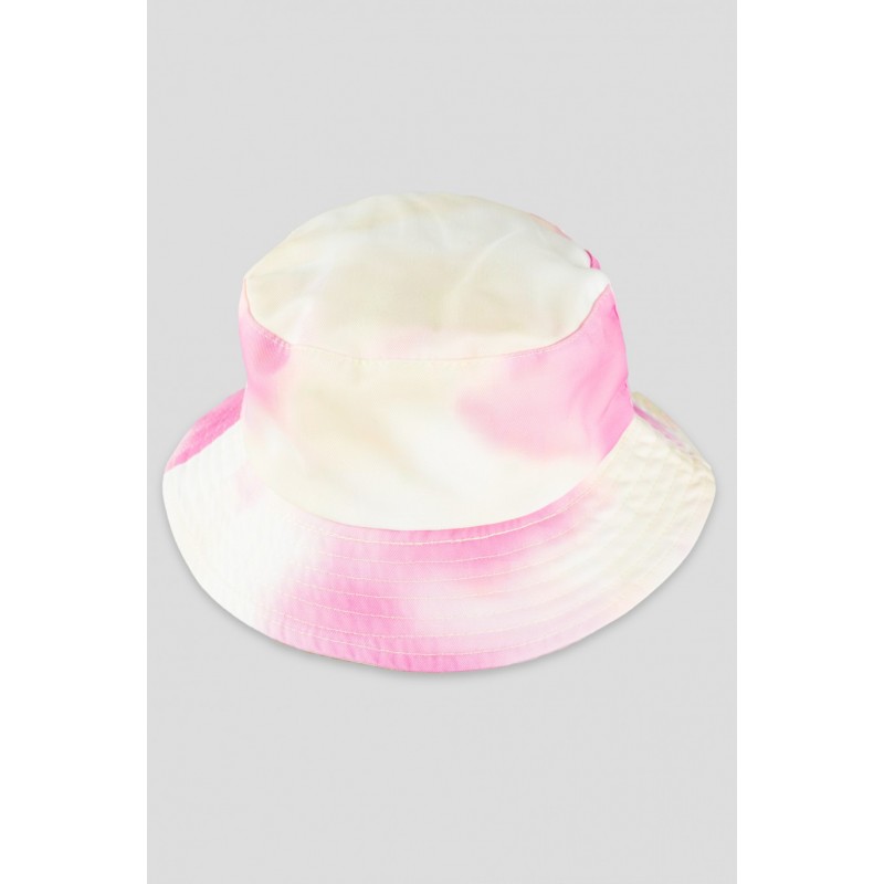 Różowy kapelusz typu bucket hat TIE DYE - 34321