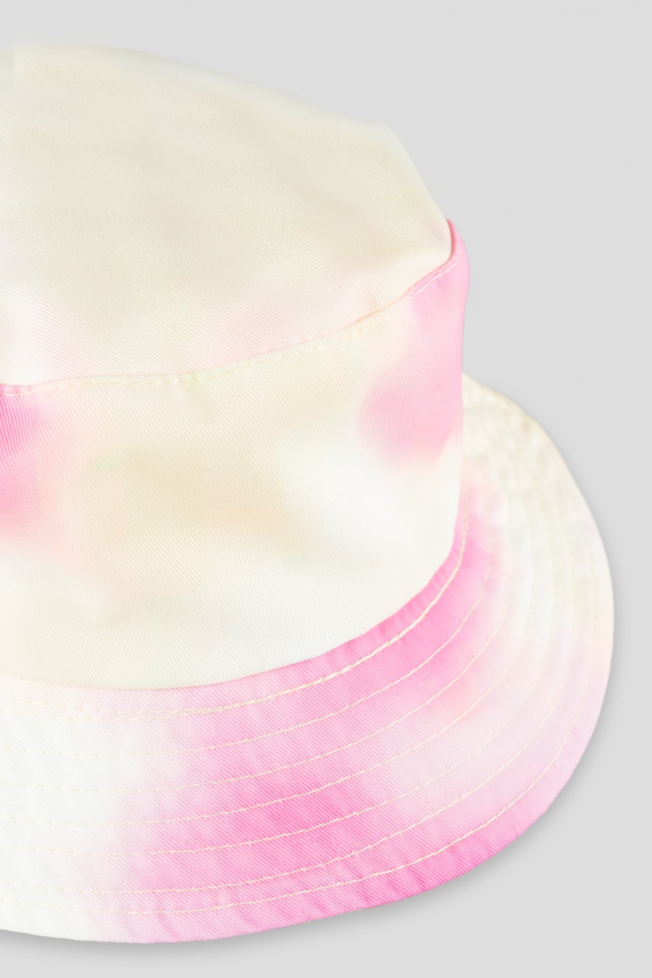 Różowy kapelusz typu bucket hat TIE DYE - 34323