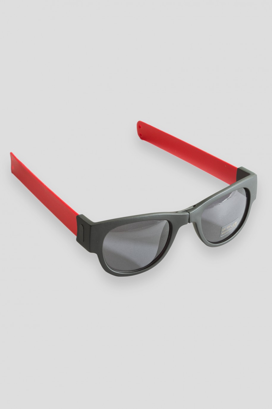 Czerwone składane okulary przeciwsłoneczne - 34857