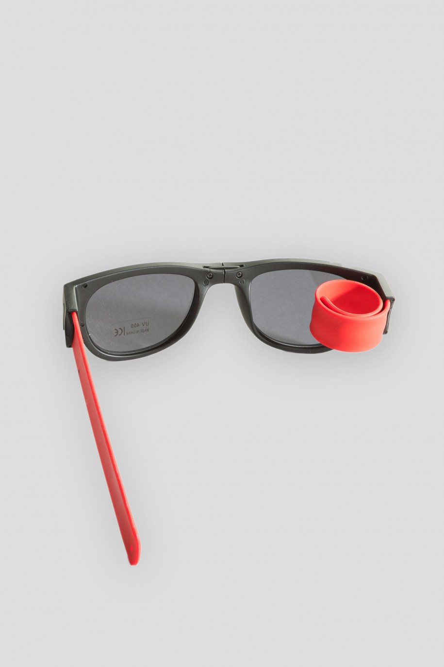 Czerwone składane okulary przeciwsłoneczne - 34859