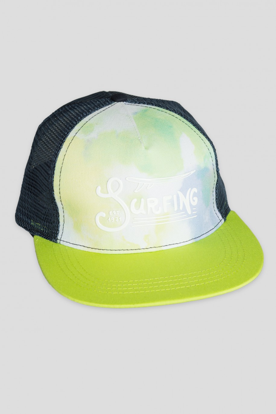 Zielona czapka z daszkiem tie dye SURFING - 35164