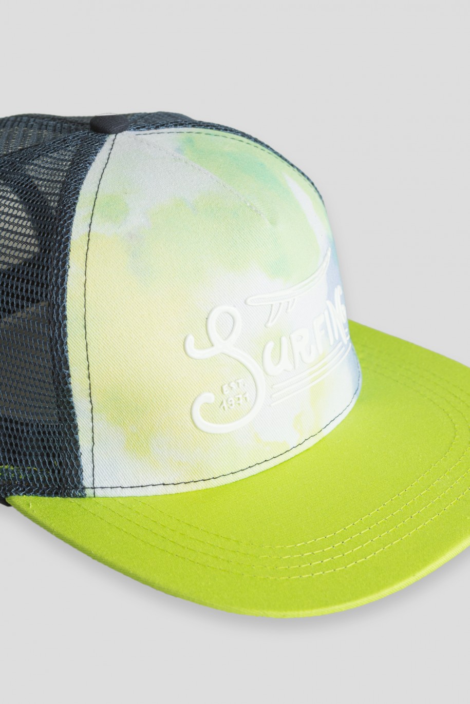 Zielona czapka z daszkiem tie dye SURFING - 35166