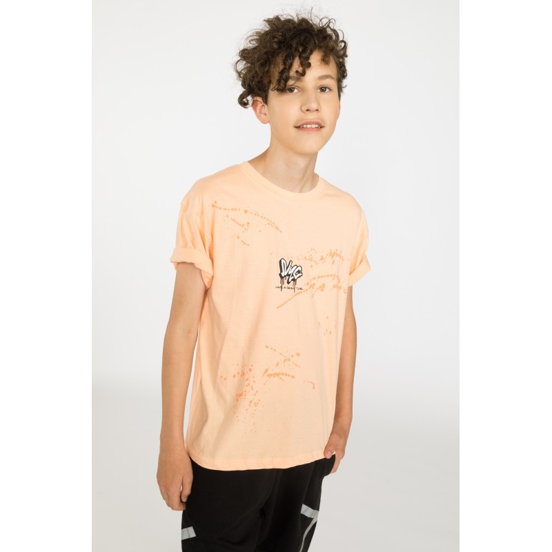 Pomarańczowy t-shirt NYC - 35309