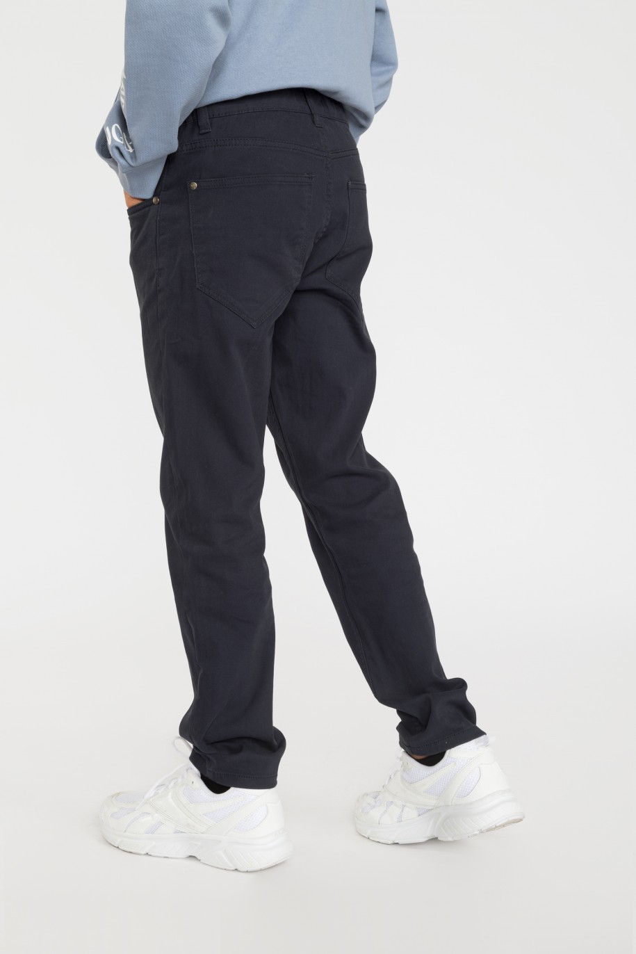 Granatowe spodnie LOOSE - 35851